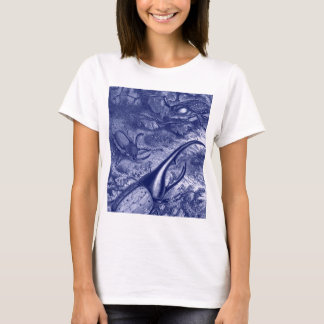 T-shirt Blue Beetles Vintage Nature Imprimer