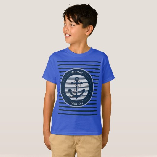 T-shirt Blue Boys Marine Element (Devant entier)