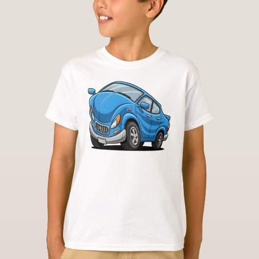T-shirt Blue Cartoon Car (Devant)