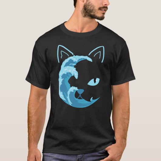T-shirt Blue Cats Wave For Kamala Funny Blue Wave Of Cat L (Devant)