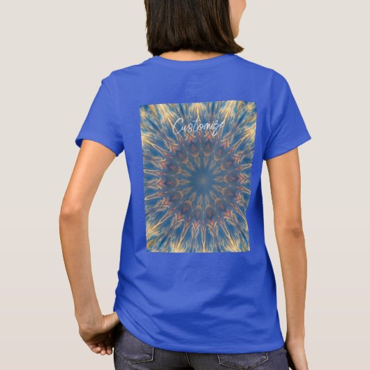 T-shirt Blue Chakra Kaleidoscope Thunder_Cove (Dos)