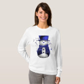 T-shirt Blue Christmas Snowman (Devant entier)