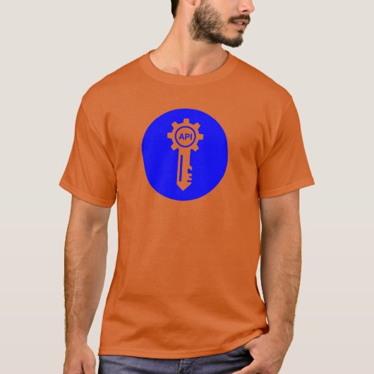 T-shirt Blue Circular API Key Icon (Devant)