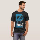 T-shirt Blue creepy skull (Devant entier)