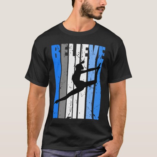 T-shirt Blue Dance Team Believe Motivating Dancer Dancing (Devant)