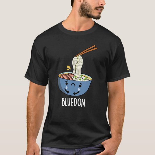 T-shirt Blue-don Funny Udon Pun Dark BG (Devant)