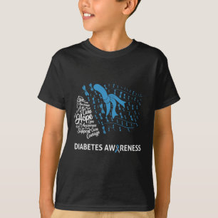 T-shirt Blue Dragonfly Type 1 Diabète Awareness Day Warri