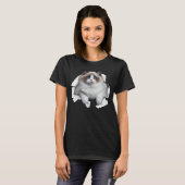 T-shirt Blue eye Kitten Torn Cloth Himalayan Birman Ragdol (Devant entier)