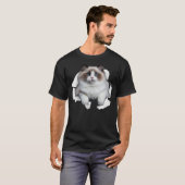 T-shirt Blue eye Kitten Torn Cloth Himalayan Birman Ragdol (Devant entier)