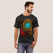 T-shirt Blue Eye Moderne Abstrait Art Cool Motif #16 (Devant entier)