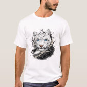 T-Shirt Blue Eyes Snow Leopard (Devant)
