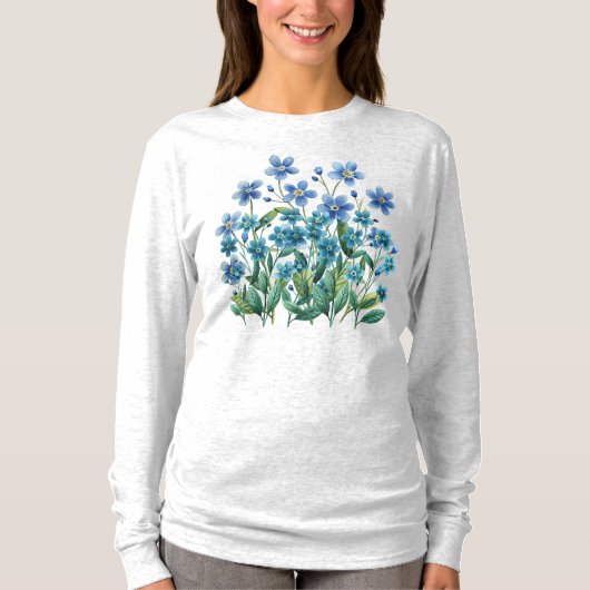 T-shirt Blue Floral (Devant)