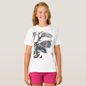 T-shirt Blue Floral Design Plant (Devant entier)