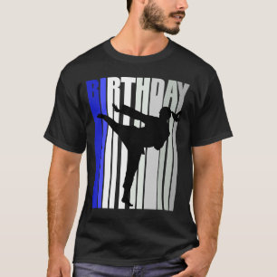 T-shirt Blue Girls Karate Birthday Sparring Girl Kids Wome