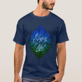 T-shirt Blue Green Starburst Profitez du design de vie (Devant)