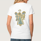 T-shirt Blue Guardian Angel Custom Holiday Art Shirt (Dos)