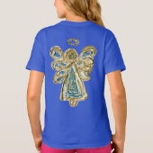 T-shirt Blue Guardian Angel Custom Holiday Art Shirt (Dos)