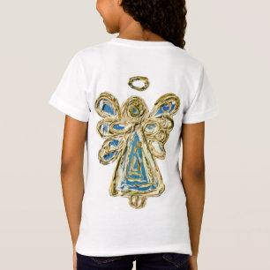 T-Shirt Blue Guardian Angel Custom Holiday Art Shirt