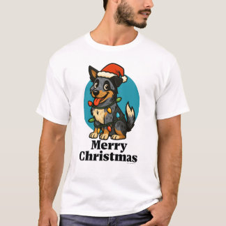 T-shirt Blue Heeler - Australian Cattle Dog Christmas 