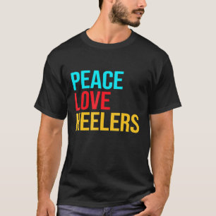 T-shirt Blue Heeler Heeler Peace Love Heeler