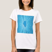 T-shirt Blue Illinois Womens (Devant)