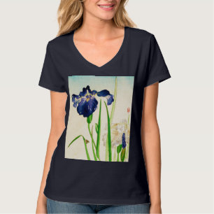 T-shirt Blue Iris - imprimé japonais aquarelle