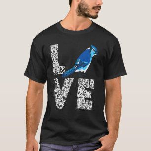 T-shirt Blue Jay Bird Love Leopard Steller's Jay Artistiqu