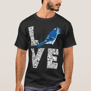 T-shirt Blue Jay Bird Love Leopard Steller's Jay Artistiqu