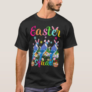 T-shirt Blue Jay Bunny Ear Easter Squad Blue Jay Bird Happ