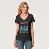 T-shirt Blue Jay Bunny Ear Easter Squad Blue Jay Bird Happ (Devant entier)