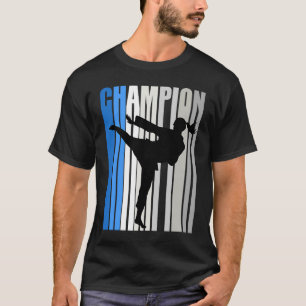 T-shirt Blue Karate Champion Girions Birthday Competition 