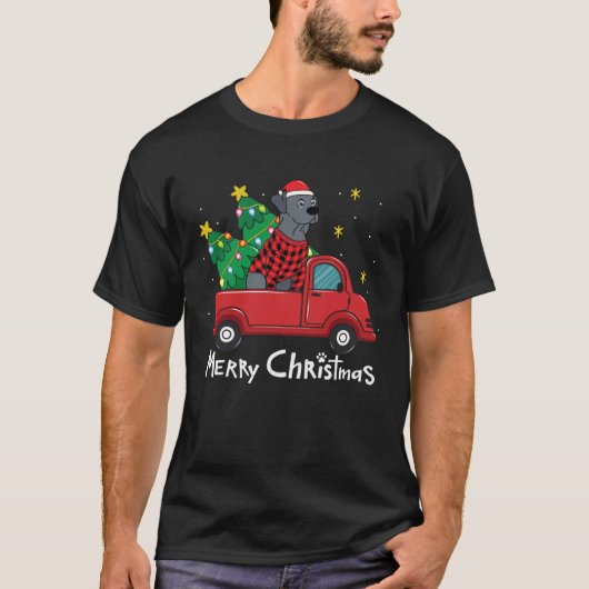 T-shirt Blue Lace Christmas  Truck  Blue Lacy (Devant)