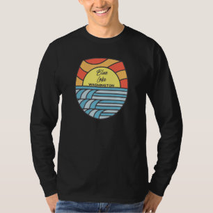 T-shirt Blue Lake Washington Wa Sunset Vacances Souvenir