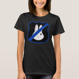 T-shirt Blue Line mince Badge le lapin