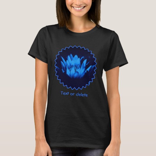 T-shirt Blue Lotus Flower Personalized (Devant)