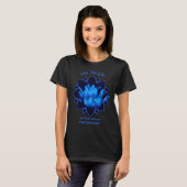 T-shirt Blue Lotus Simplicity Inspirational Quote  (Devant entier)
