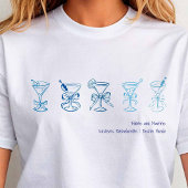 T-shirt Blue Martini Plage Bachelorette Couverture ou somm