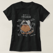 T-shirt Blue Merle Poméranien Chien Anatomie Funny Mignonn (Design devant)