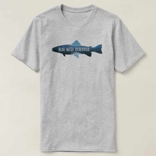 T-shirt Blue Mesa Réservoir Colorado Poisson (Design devant)