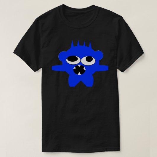 T-shirt Blue  Mini Monster Tee a Skullnskin Graphic Design (Design devant)