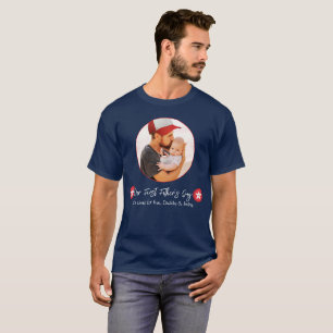 T-shirt Blue Modern Simple Cute Daddy Première Fête des pè