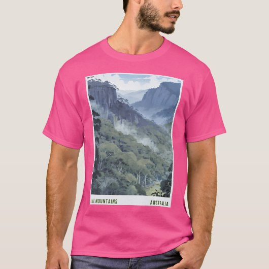 T-shirt Blue Mountains Australie Actif (Devant)