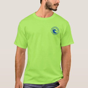 T-shirt Blue Ocean Wave Circle Design Block Island