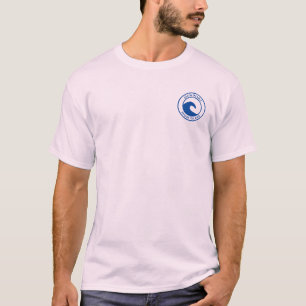 T-shirt Blue Ocean Wave Circle Design Newport