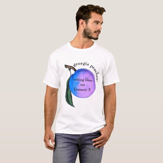 T-shirt Blue Peach 5 janvier (Devant entier)