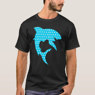 T-shirt Blue Polka Dot Shark Journée internationale du poi