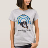 T-shirt Blue Rainbow Best Bernese Mountain Dog Maman T-shi (Devant)
