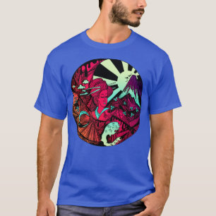 T-shirt Blue Red Blend Dreaming of Japan