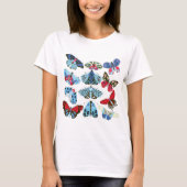 T-shirt Blue Red Moth et Butterfly (Devant)