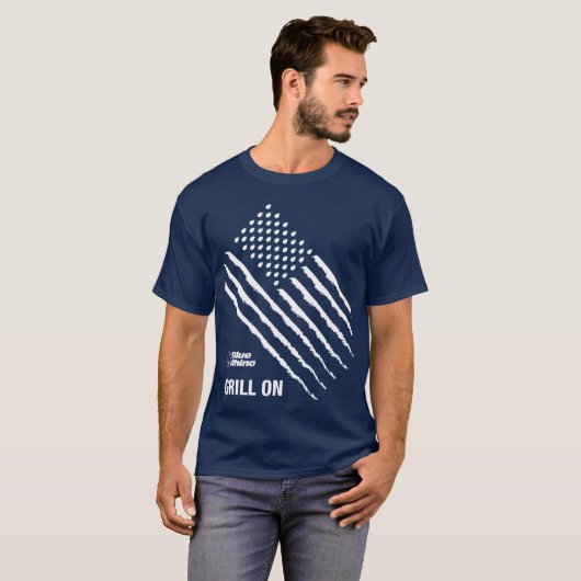 T-shirt Blue Rhino "American Flag : Grill On" Hommes (Devant entier)